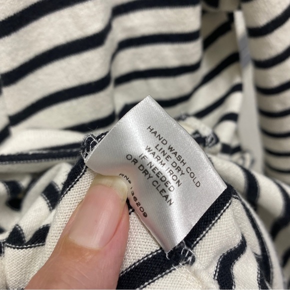 Hatch maternity Black and White Striped Sleeve Tee size 2 cotton - Picture 3 of 5